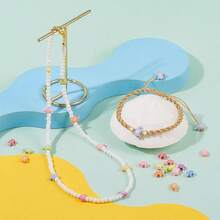 Surtido de cuentas decorativas DIY, disponibles en ojo de gato, flor con cascabel, corazón y bolas, materiales para hacer joyas, pulseras, aretes y colgantes - Juego de accesorios de cuentas - Ver 6