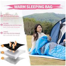 Sleeping Bags, Camping Sleeping Bag For Adults, 3 Season Warm & Cool Weather, Lightweight Waterproof Sleeping Bags For Indoor Outdoor Camping Traveling BackpacFKing, Pink/Blue/Black,Pink - Pink - 查看 3