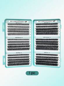 Racimos de pestañas DIY, 30D/40D/50D/60D/80D/100D D-Curl, 9-16mm Naturales Suaves Ligeros Reutilizables Pestañas individuales, Adecuado para maquillaje diario - Celeste - Ver 10