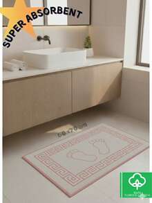 Feet Towel- 100% Organic Cotton For Bathroom 50x70cm - Organic & Soft & Quickly Retains Water & Made In Turkey - Pink - View 4
