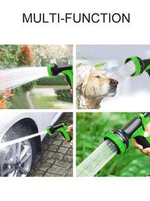 Manguera de jardín expandible con boquilla de rociado de 10 funciones, manguera flexible, 3/4" EE. UU., para riego y limpieza del jardín - negro azul - Ver 9