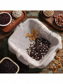 1/3 piezas Bolsa de filtro de malla reforzada, bolsa de gasa, bolsa de algodón, bolsa para marinar, bolsa para sopa, bolsa para decocción de medicina china, bolsa para filtrar leche de soja - Tela de muselina de algodón o gasa sin blanquear, colador natural ultra fino - Multicolor - Ver 5