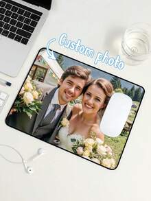 1 Personalized Mouse Pad, Custom Mouse Pad With Photos, Create Your Own Custom Mouse Pad, Office Supplies And Computer Desk Accessories, Gaming Mouse Pad Desk Decoration, Custom Photo Mouse Pad, Print Portraits - Multicolor - View 4