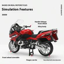 CCA 1:12 Scale For BMW R1250RT Alloy Motocross - Die-Cast Collectible Motorcycle Model, Perfect Gift For Hobbyists - Multicolor - View 2