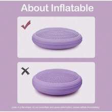 Shoze Portable Yoga Inflatable Balance Pad - PVC Textured Pad For Home Training Of Core Strength, Balance, And Ankle Stability - Purule - View 2