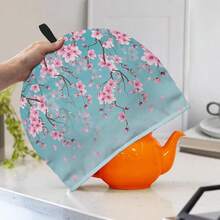 Blue Tea Cozies Cherry Blossom Tea Cozy For Teapot Insulated For Women Pink Tea Cosy For Teapot Home Kitchen Accessories,PinkCherryBlossom - 粉紅色櫻花 - 查看 4