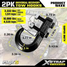 - 2 ganchos de remolque universales de recuperacin de 1000 libras, ganchos de remolque forjados negros compatibles con, Pickup Truck - inicial - Ver 4