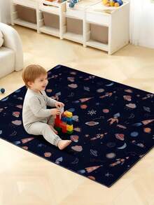 1 件婴儿爬行垫。材质：聚酯纤维。卡通图案学步垫/可折叠爬行垫/适合家庭和旅行使用。防滑表面，防水，易于清洁，柔韧性好，四季皆宜。背面带有纹理硅胶点，增强防滑性能。 - SU5030學步墊 - 查看 5