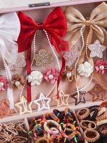 793pcs/Set Women's Pearl Flower Hair Clips, Elastic Hair Ties, Hair Scrunchies, Hair Claws, Versatile For Daily Use, Claw Clips - Nhiều màu - Xem 2