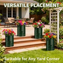 Eight Potato Growing Bags With Lids And Handles, Suitable For Potatoes, Flowers, Mushrooms, Tomatoes, And Vegetables, Green, 7 Gallons - màu xanh lá - Xem 5