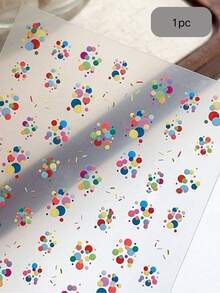 1张韩版ins风彩色混合波点美甲贴纸，糖果泡泡DIY美甲贴花，可爱美甲装饰 - 彩色 - 查看 5