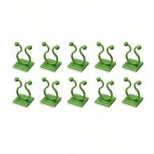 30pcs/20pcs/10pcs Green Tree Climbing Wall Tools, Self-Adhesive Green Tree Fixing Vine Clips, Climbing Hooks, Green Buckles, Invisible Green Plant Fixing Devices - Green - View 15
