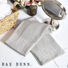 - Toallas de mano decorativas bordadas para cocina y bao, algodn, color gris, para familia/amor, 16x 26 pulgadas - pago - Ver 6