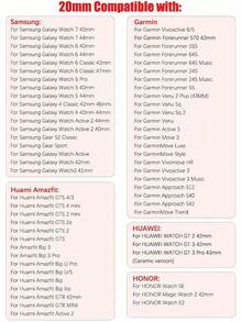 1条18mm/20mm/22mm男女通用时尚不锈钢表带，兼容三星手表表带，适用于三星Galaxy Watch 4/4 Classic 3 41mm 5/5Pro，也适用于GT/2/2e/Pro/3/3Pro智能手表表带配件 - 豹紋 - 查看 10