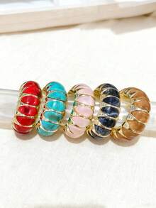 1 pieza Pulsera con cuentas de estilo bohemio para mujer, para uso diario - Burdeos - Ver 2