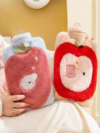 1个可爱卡通热水袋，注水式，适合缓解痛经，加厚防爆，可暖手，加厚暖水袋