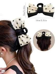 1pc Women's Multi-Color Faux Pearl Frangipani Flower Hair Claw Clip, Suitable For Beach Travel And Daily Use,Flower Claw,Hair Accessories,Claw Clips,Hair Jaw Clip,Hair Clutch Fall Winter Hair Clip For Vacation Outfits Woman