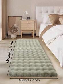 1 Stück mintgrüner Bubble-Plüschteppich, minimalistischer Stil und Ästhetik, aus Polarfleece gefertigt - weich, sanft, bequem, leicht zu reinigen, seidenartig, warm, niedlich - geeignet für Flur, Küche, Waschraum, Badezimmer, Studentenwohnheim, Sofa, Schlafzimmer, Wohnzimmer, Waschtisch, Stuhl, Teppich, modischer Teppich