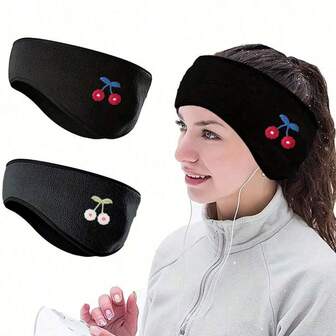 Cartoon Flower Single Ear Protective Headband, Winter Ear Warmer Headset, Suitable For Sports, Running, Cycling