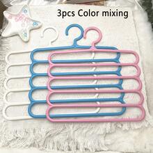 Giá treo quần áo bằng nhựa nhiều lớp 5 chiếc/3 chiếc/1 chiếc, Giá treo quần 5 tầng, Vật dụng cần thiết trong ký túc xá để treo quần, khăn quàng cổ, cà vạt, Giá phơi đồ chống trượt và không gây hư hại, Giá sắp xếp tủ quần áo tiết kiệm không gian - Nhiều màu - Xem 16