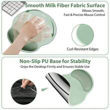Mouse Pad And Keyboard Wrist Rest, 3-In-1 Gel Memory Foam Ergonomic Mouse Pad With Wrist Rest Set, Gaming Mousepad Arm Cushion Support For Computer Office Desk Accessories Cute Setup - Multicolor - View 5