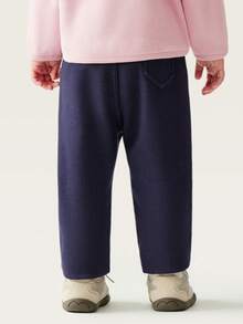 mini bala Jeggings forrados de felpa para niñas Invierno 2025, pantalones con aspecto de mezclilla suave y cálido