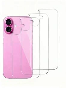 3片裝玻璃後蓋螢幕保護貼，適用於 iPhone 16 6.1 吋 [9H 硬度] - 高畫質強化玻璃後蓋，防刮、易安裝、晶瑩剔透，兼容 16 Pro Max 16 Pro 18 Pro 18 Pro Max 16 Plus 15 Pro Max 15 15 Pro 15 Plus 14 Pro Max 14 Pro 14 14 Plus 13 Pro Max 13 13 Pro 12 11 XR - 無色 - 查看 27