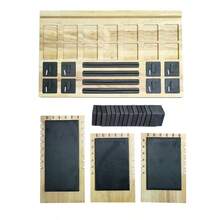 Bamboo And Wood Jewelry Display Stand Velvet PU Leather Ring Stud Necklace Pendant Bracelet Storage And Display Stand - Bamboo and Wood Set - View 11