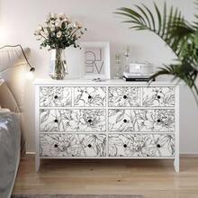 1 Roll Thick Waterproof Self-Adhesive Wallpaper, Retro Solid Color Peony Floral Pattern, Home Decor Wall Paper, Suitable For Bathroom, Living Room, Bedroom, Kitchen, DIY Furniture Renewal Self-Adhesive Wallpaper - Multicolor - View 3