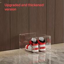 1pc Transparent Acrylic Magnetic Closure Shoe Box, Thickened Large Size Storage Container For Shoes, Bags, Collectibles, Cosmetics Display