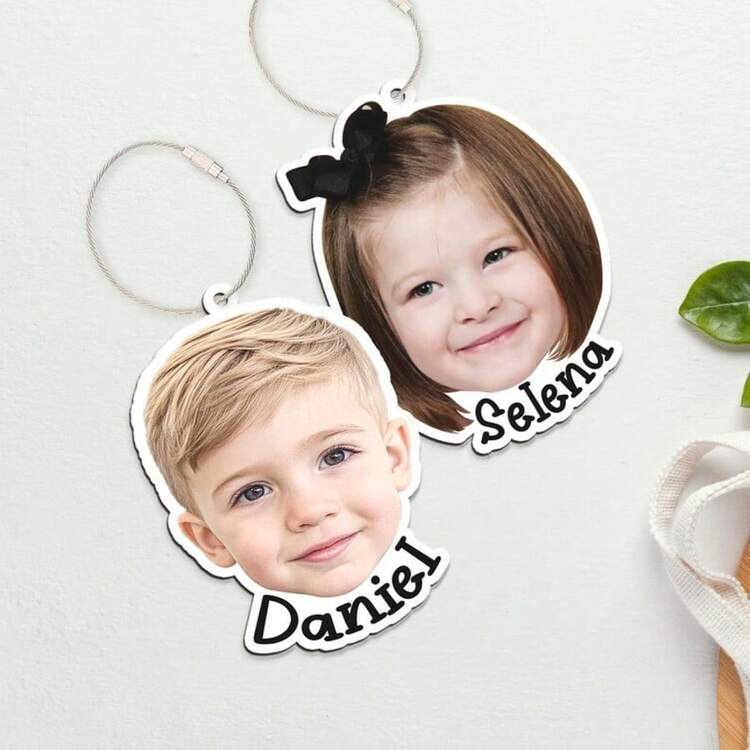 Label Ransel yang Dipersonalisasi, Hadiah Kembali ke Sekolah, Gantungan Kunci Foto Kustom, Tas Popok untuk Anak, Label Nama Kotak Bekal, Label Ransel - MultiWarna - View 6