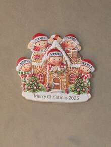 Custom Christmas Ornaments With Name, Personalized Christmas Tree Decorations, Customized 2-6 Names Ornaments, Customizable Text Christmas Decorations, Diy Ornaments, Christmas, Indoor, Outdoor, Garden, Christmas Hat Figurine Pendant, Christmas Tree Ornaments, Room Decor, Boys, Girls, Mom, Dad, Kids,Christmas Gift Supplies - Style a - View 9