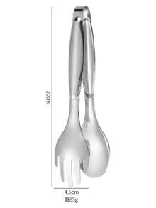 1PC Minimalist Gold & Silver Salad Tongs, Stainless Steel 2-In-1 For Salads, Pasta & Side Dishes, Great For Modern Kitchens, Studio Apartments, Holiday Gifting (Christmas, Thanksgiving) - Sleek & Functional, Must-Have For Minimalist Homes & Gift For Design Lovers #MinimalistKitchen #StudioApartment #HolidayGift #DesignLover #SleekUtensils - Multicolor - View 13