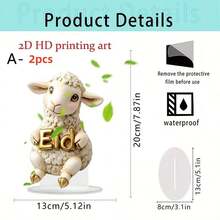 A Single, Attractive, Flat Acrylic Platter Adorned With 3D Gold Embellishments; Perfect For Home Decor, Bedroom, Living Room, Dining Table, Dining Room, Eid Al-Adha Celebrations, Eid Al-Adha Gifts, Outdoor Garden Decorations, And An Ideal Gift For Family And Friends.