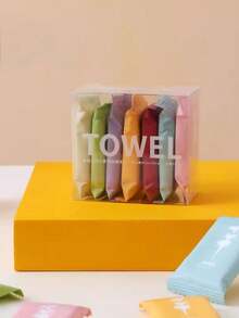 7/14pcs Portable Compressed Washcloth Set - Thick, Dual-Use For Wet & Dry Cleansing, Ideal For Travel