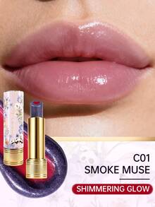 Son dưỡng môi CATKIN Whiffle Dance Heart-Core Glitter Tinted Lip Balm, Son môi dưỡng ẩm có kết cấu lấp lánh cho làn da ẩm mượt hàng ngày và vẻ ngoài sành điệu C01 Smoke Muse - C01 Smoke Muse - Xem 3