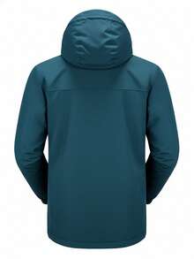 Men's Waterproof Lightweight Jacket, Hooded Windbreaker Suitable For Outdoor Hiking - Blue - View 7