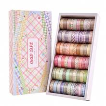 ICCEEMEE 60 Rolls Coloed Washi Tape Gift Box Set, Decorative Paper Tapes 10 Mm Wide Plaid Planner Accessories Perfect For Scrapbooking, DIY Arts And Crafts, Bullet Journal, Planner, Junk Journal, Notebooks - one-size - View 11