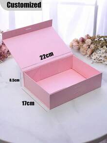 1pc Customized Name Gift Box, Personalized Wedding Gift Box With Customized Text, Personalized Magnetic Folding Storage Box, Bridesmaid Gift Box - Multicolor - View 6