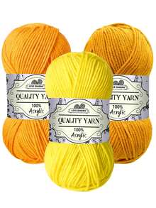 3卷秋冬季柔软不褪色毛线，适用于钩编、棒编、织布 - 每卷50克，适合制作毛衣、帽子、毯子、包包 - 适合初学者到专家级水平，多色套装（绿、黄、蓝、红、棕、灰、白） - 是DIY礼物和家居装饰项目的理想之选，创意手工材料，舒适柔软 - 彩色 - 查看 21