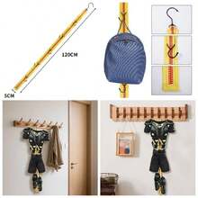 Hockey Hanger Portable Hanging Dryig Rack Hockey Gifts Home And Outdoor Using In Hockey Skating Camping Fishing 5 Hooks Black - Yellow - View 1