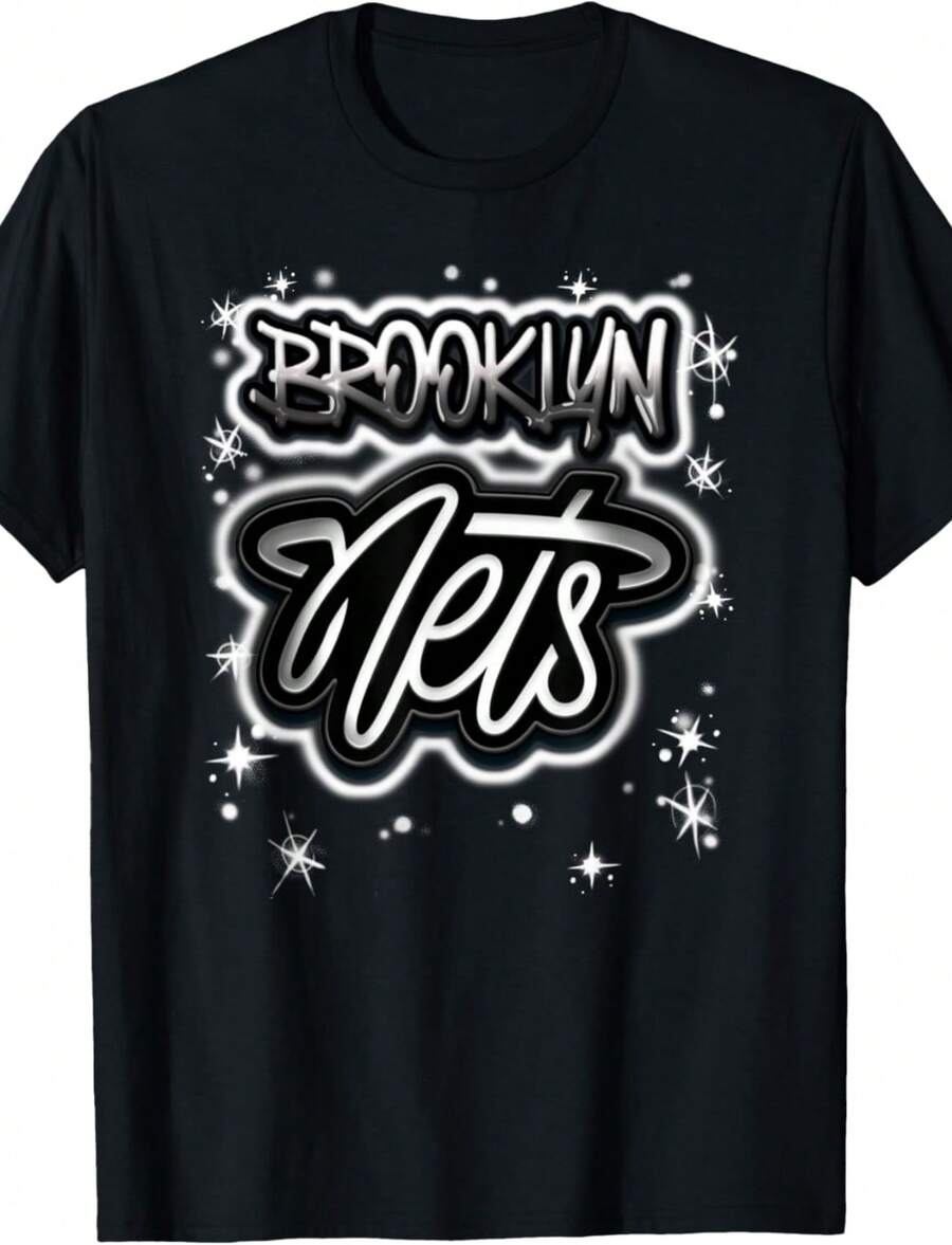 Brooklyn Nets Logo T-Shirt - Black - View 1