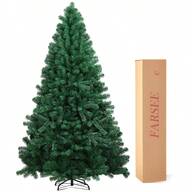 Farsee  Árbol Navideño 2.4m Pino PVC Resistente - Decoración Navideña para Interior/Exterior, Base de Hierro Antideslizante y Duradera, Se Acompaña Perfectamente con Adornos Christmas (Luces LED, Bolas Navideñas, Guirnaldas de Perlas), Regalo Navideño Inolvidable para Familias con Niños, Parejas, Propietarios de Negocios y Enthusiastas de la Navidad, Ideal para Salones Comunes, Jardines Cerrados, Terraza Cubierta, Locales Comerciales (Cafés, Boutiques, Supermercados) y Eventos Festivos (Fiestas Navideñas, Celebraciones Empresariales), Características Principales: Altura Óptima 2.40m, Material PVC Anti-UV y Anti-Desgaste, Base Hierro Estable, Realismo Visual, Fácil Montaje sin Herramientas, Decoración que Transmite Alegría Navideña