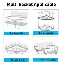 2pcs Shower Caddy Adhesive Replacement,Shower Shelves Adhesive Strip Pad Shower Organizer Sticker Replacement Bathroom Heavy Duty Strong Sticky Wall Adhesive,2Pcs(Style1) - 2件(款式1) - 查看 7
