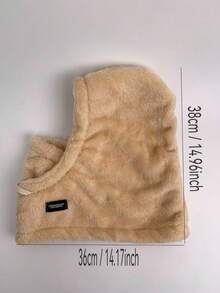 冬季羊毛拉法帽滑雪面罩，保暖面罩，涤纶针织全头颈部保暖器，男女通用，轻便，可手洗，无弹力面料，做工精细 - 1 件