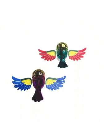 Färgglad flygande fågelbildekor med flaxande vingar, backspegelprydnad för bil, motorcykel, elcykel