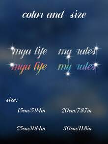 1pc Personalized Shiny Car Sticker - Customizable For Car Front/Rear Windshield, Body, Boat Name/Logo, High-Quality Weather-Resistant (UV/Rain/Fade Proof), Reflective Safety At Night, Removable No Residue, Durable Vinyl, Car Decal, Vehicle Sticker, Auto Accessories, Customizable, Cool Design, UV-Resistant, Adhesive Decal, DIY Decorator, Vehicle Owner - Multicolor - View 5