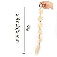 Synthetic Long Twist Braid Ponytail Extensions With Rubber Band 20 Inch Boxing Braided Hair Extensions For Women Daily Use - Multicolor - View 8