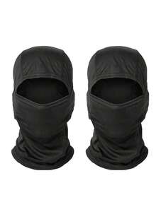 1个/2个/多件装男女通用拉法帽，纯色透气滑雪面罩，适合骑行、徒步、攀岩等户外活动