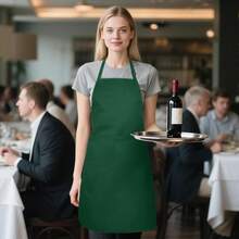 NLUS 2 Pack Kitchen Aprons With 2 Pockets For Women Men, Chef Aprons For BaFKing BBQ CooFKing, Green,Green - Green - 查看 7